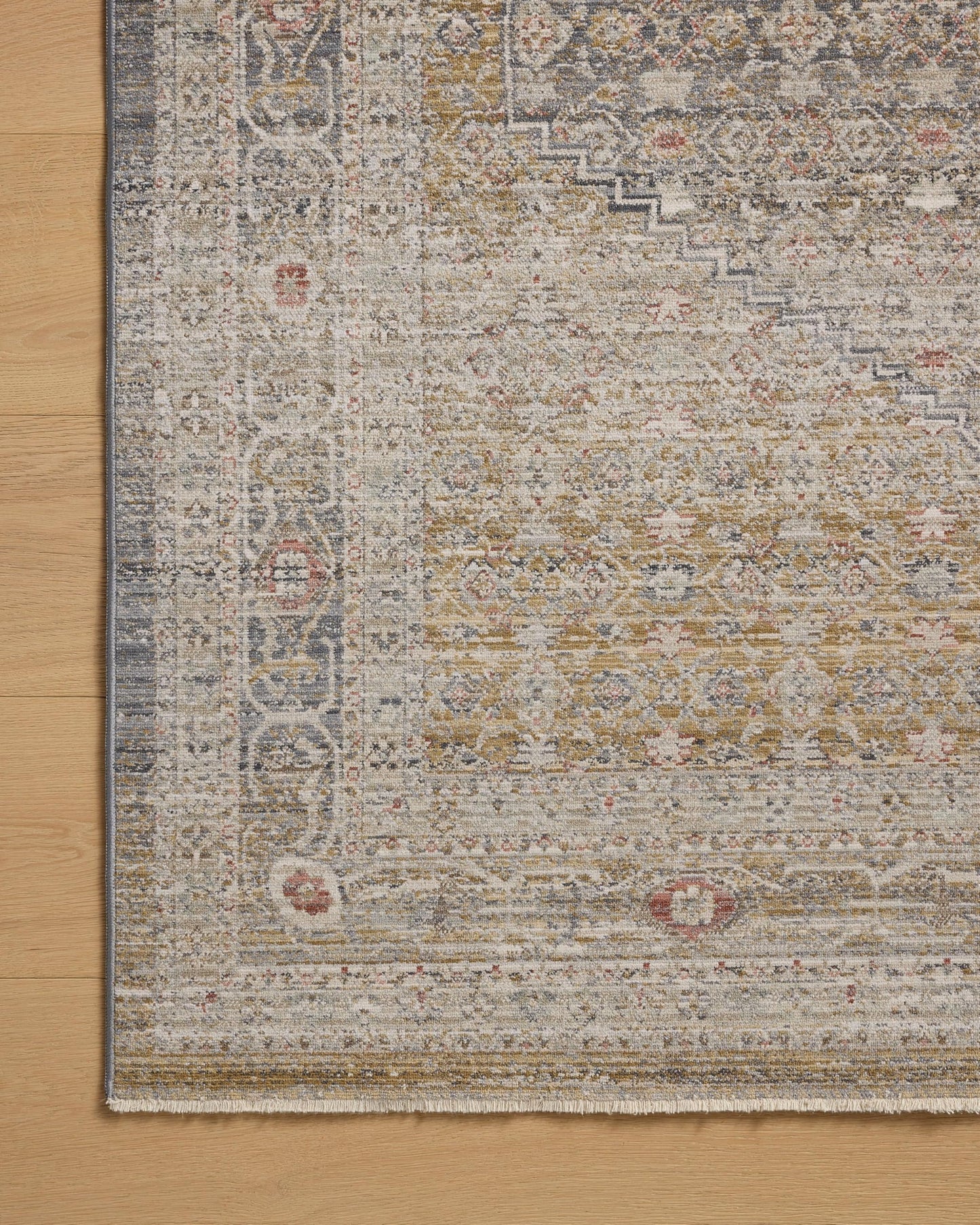 Loloi Chris Loves Julia Ida Collection IDA-02 Stone/Gold 3'-6" x 5'-6", .19" Pile Height, Accent Rug