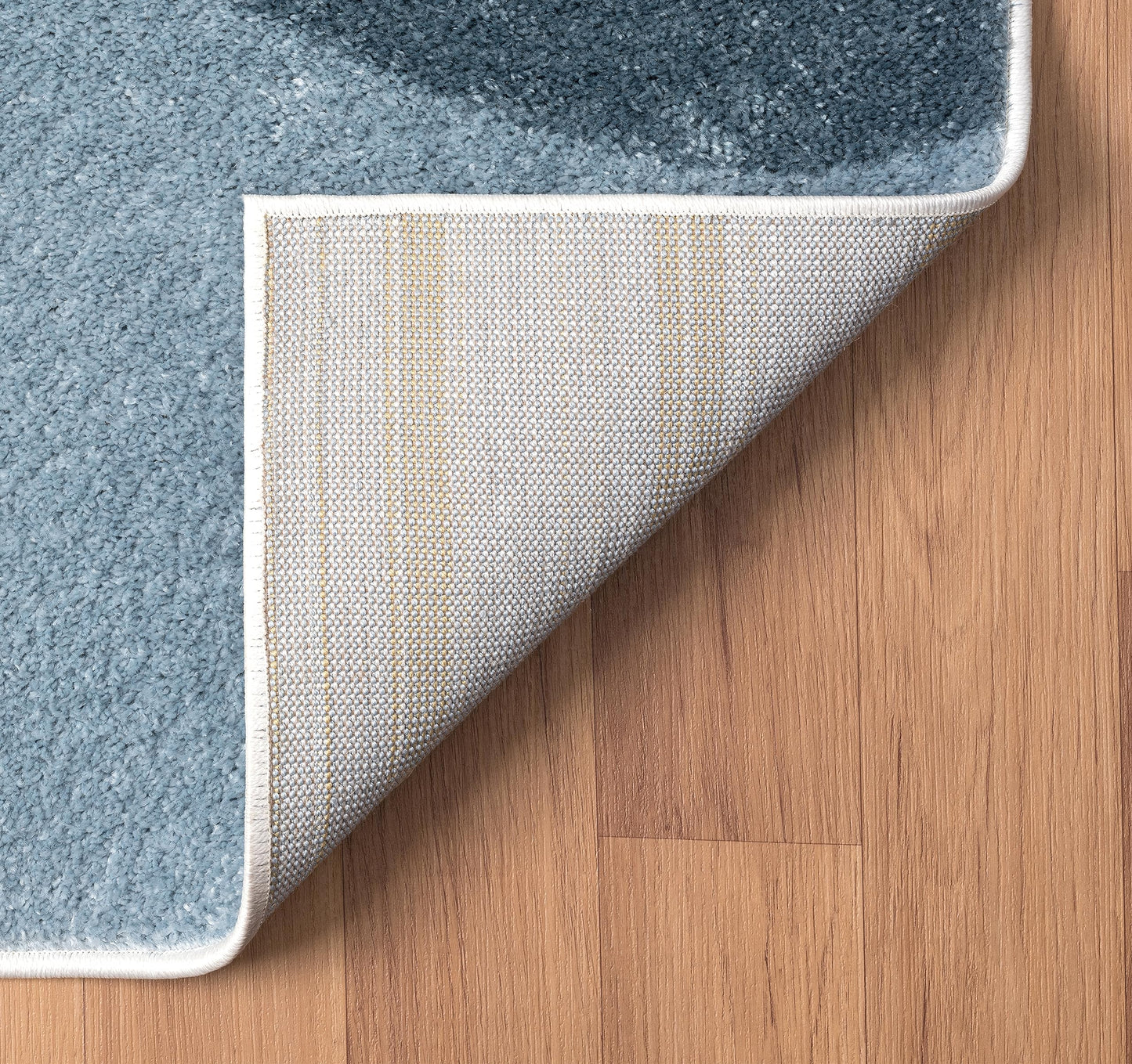 Abani Deco Collection Area Rug - Cream/Blue Mid-Century Design - 4' x 6' - Easy to Clean - Durable for Kids and Pets - Non-Shedding - Medium Pile - Soft Feel - for Living Room, Bedroom & Office