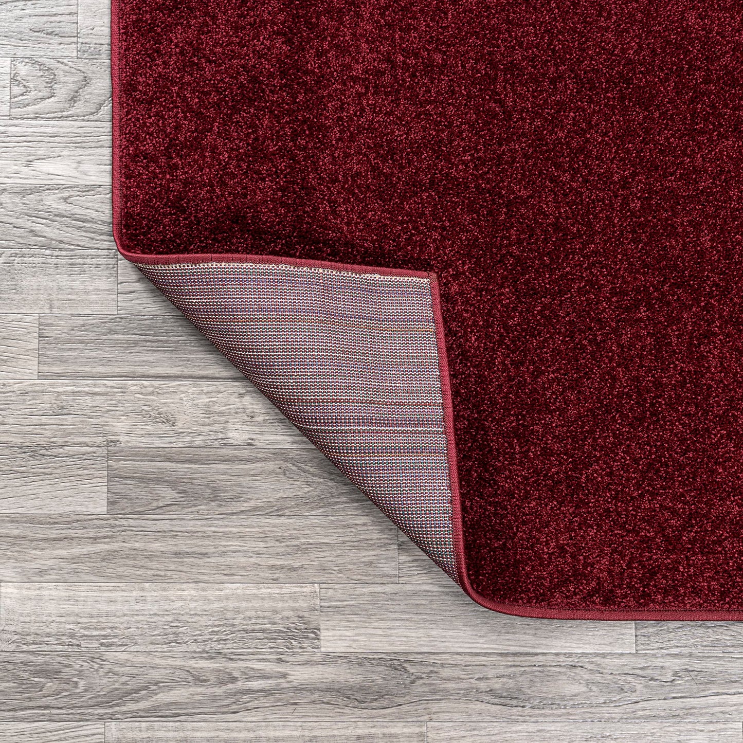 JONATHAN Y Haze Solid Low-Pile Dark Red Indoor Area Rug 4x6, Coastal,Bohemian,Minimalist,Classic, Easy-Cleaning for Living Room,Bedroom,Kitchen,Pet Friendly,Non-Shedding (SEU100Q-4)