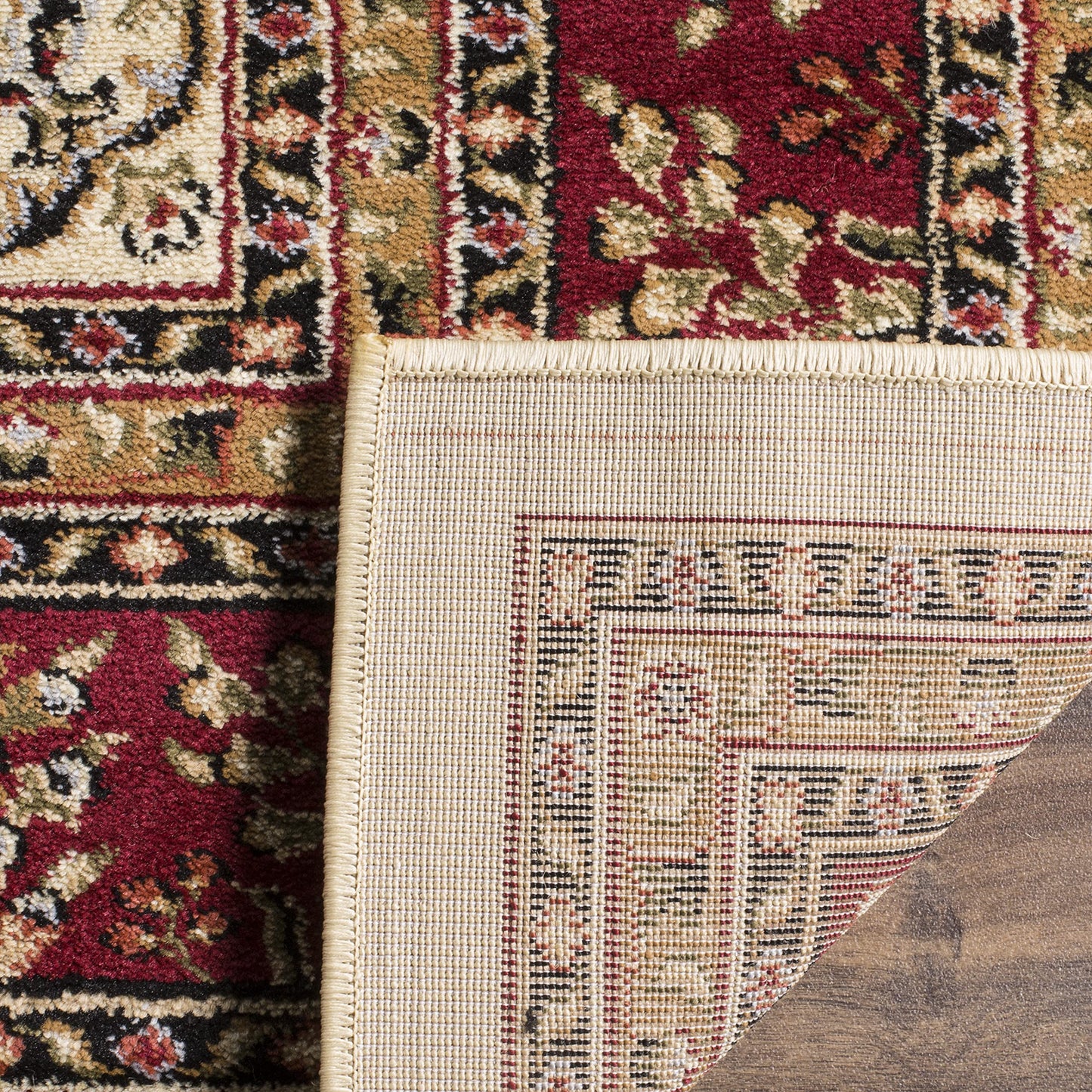 SAFAVIEH Area Rug 8x10 - Lyndhurst Collection - Large - Ivory & Red, Traditional Oriental Design, Non-Shedding & Easy to Clean, Ideal for Living Room, Bedroom, Dining Space (LNH331A)