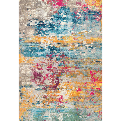 Nuloom Monet Multicolor/Ivory, 6' x 9', Modern Abstract, Soft and Cozy, High Traffic, Stain Resistant, Easy Clean, Durable Area Rug for Bedroom, Living Room, Dining Space, Den, Foyer, Entryway