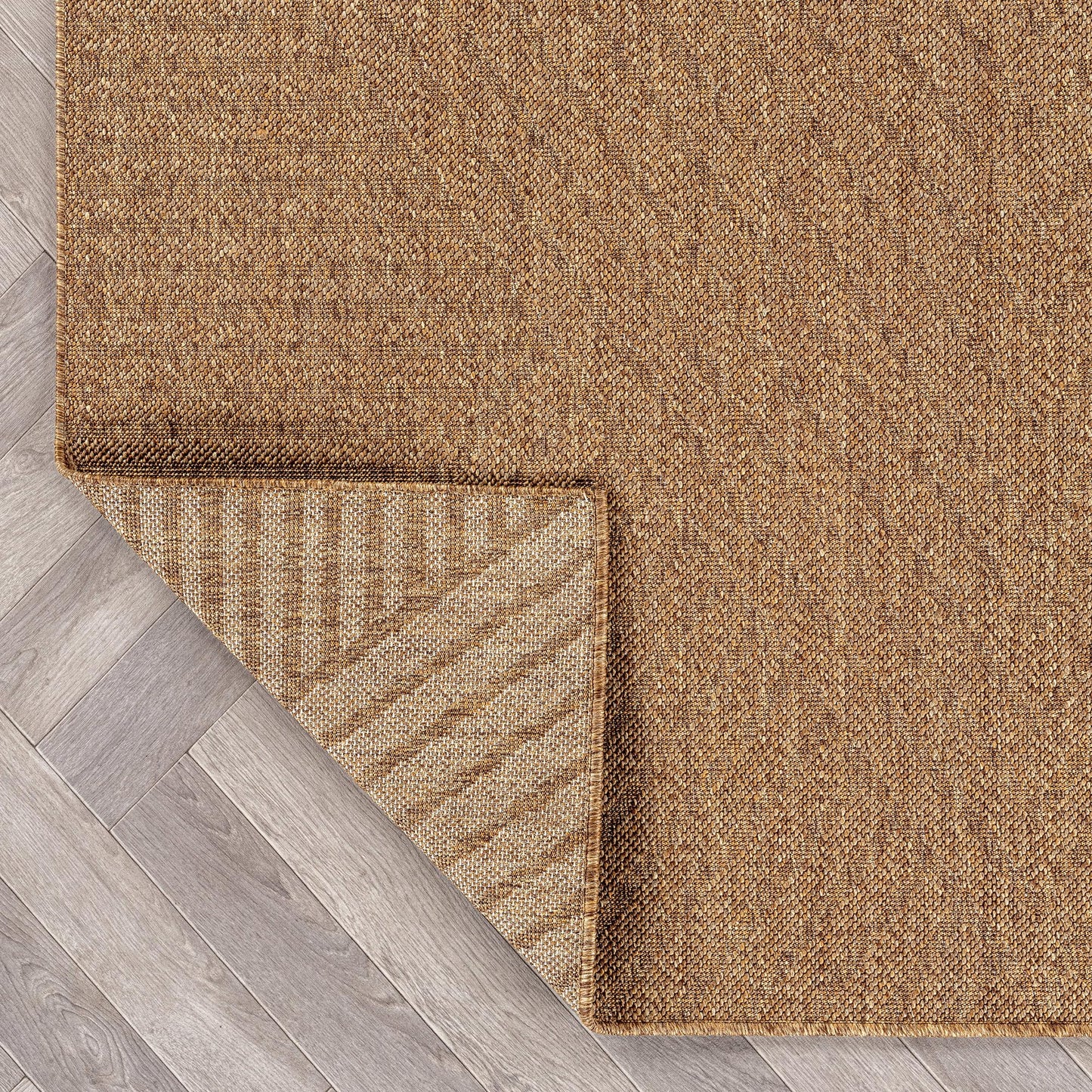 Rugshop Diamond Grid Indoor Outdoor Flat Woven Area Rug,Natural Jute-Style,Easy-Care Patio Rug for Backyard Porch Deck Balcony, 7'10" x 10' Natural/Jute