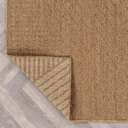 Rugshop Diamond Grid Indoor Outdoor Flat Woven Area Rug,Natural Jute-Style,Easy-Care Patio Rug for Backyard Porch Deck Balcony, 7'10" x 10' Natural/Jute