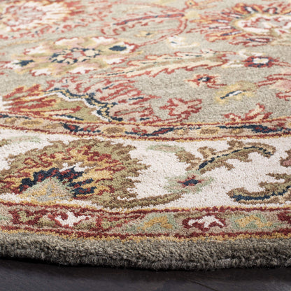 SAFAVIEH Classic Collection 7'6" x 9'6" Oval Celadon / Ivory CL359B Handmade Traditional Oriental Premium Wool Area Rug