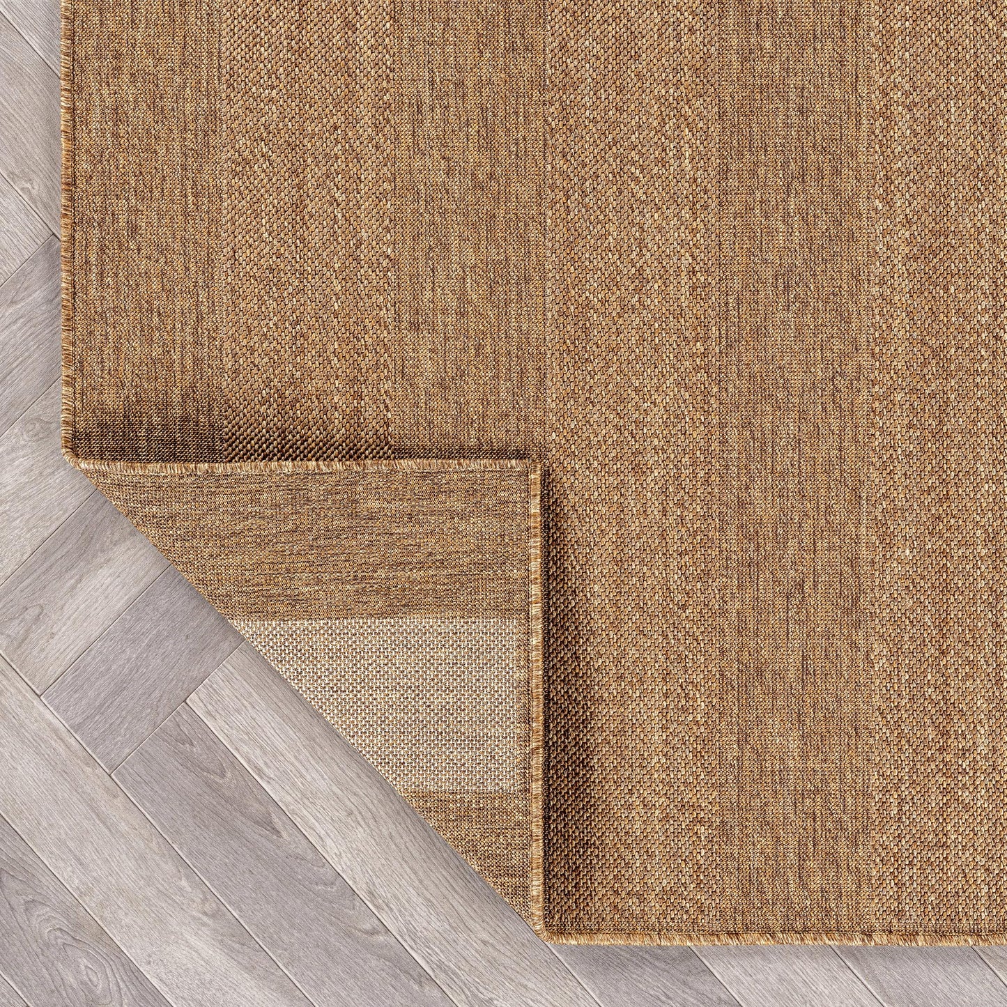 Rugshop Striped Indoor Outdoor Flat Woven Area Rug,Natural Jute-Style,Easy-Care Patio Rug for Backyard Porch Deck Balcony, 5' x 7' Natural/Jute