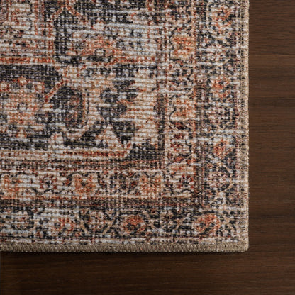 Nuloom Hillstone Collection ' Area Rug, Traditional Vintage Distressed Medallion, Thick and Soft, Durable Non-Shedding Low Pile Poly/Jute Blend, Easy to Clean, Living Room, Bedroom