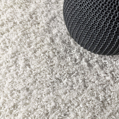 JONATHAN Y Mercer Shag Plush White Indoor Area Rug, 8x10, Transitional, Modern, Easy-Cleaning for Living Room, Bedroom, Kitchen, Pet Friendly, Non-Shedding (MCR106A-8)
