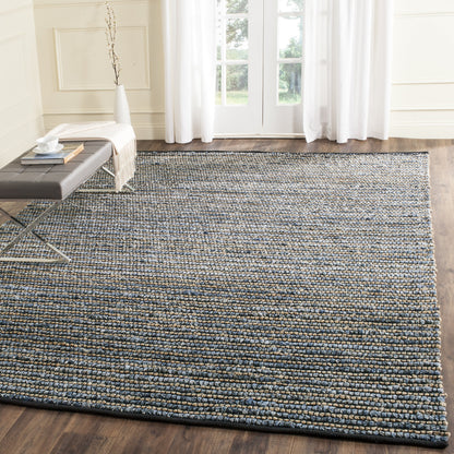 SAFAVIEH Cape Cod Collection Accent Rug - 3' x 5', Blue, Handmade Flat Weave Braided Cotton & Jute, Ideal for High Traffic Areas in Entryway, Living Room, Bedroom (CAP365A)