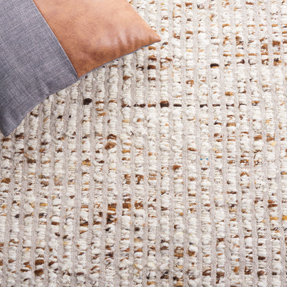 SAFAVIEH Area Rug 8x10 - Natura Collection - Large - Ivory & Beige, Handmade Flat Weave Wool & Jute, Ideal for Living Room, Bedroom, Dining Space (NAT331B)