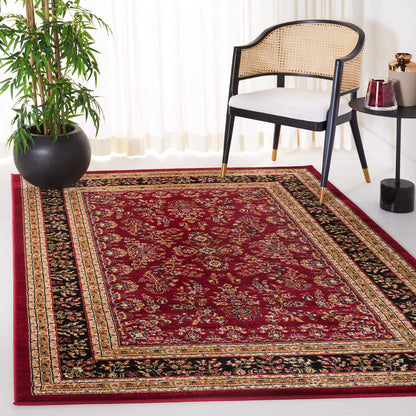 SAFAVIEH Area Rug 4x6 - Lyndhurst Collection - Red & Black, Traditional Oriental Design, Non-Shedding & Easy to Clean, Ideal for Living Room, Bedroom, Dining Space (LNH331B)