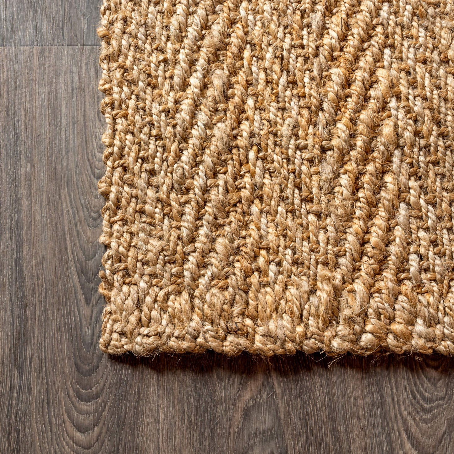 JONATHAN Y Espina Hand Woven Herringbone Chunky Jute Natural Indoor Area Rug, 4x6, Bohemian, Cottage, Easy-Cleaning for Living Room, Bedroom, Kitchen, Pet Friendly, Non-Shedding (NFR101A-4)