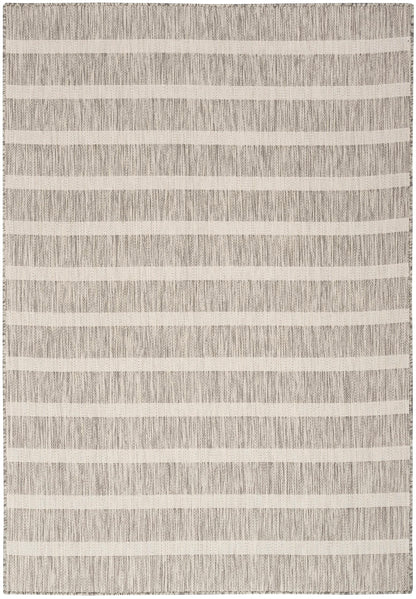 Nourison Home Positano Grey Ivory 5' x 7' Area Rug - Easy Clean, Non Shedding, Bed Room, Living Room, Dining Room, Kitchen (5' x 7')