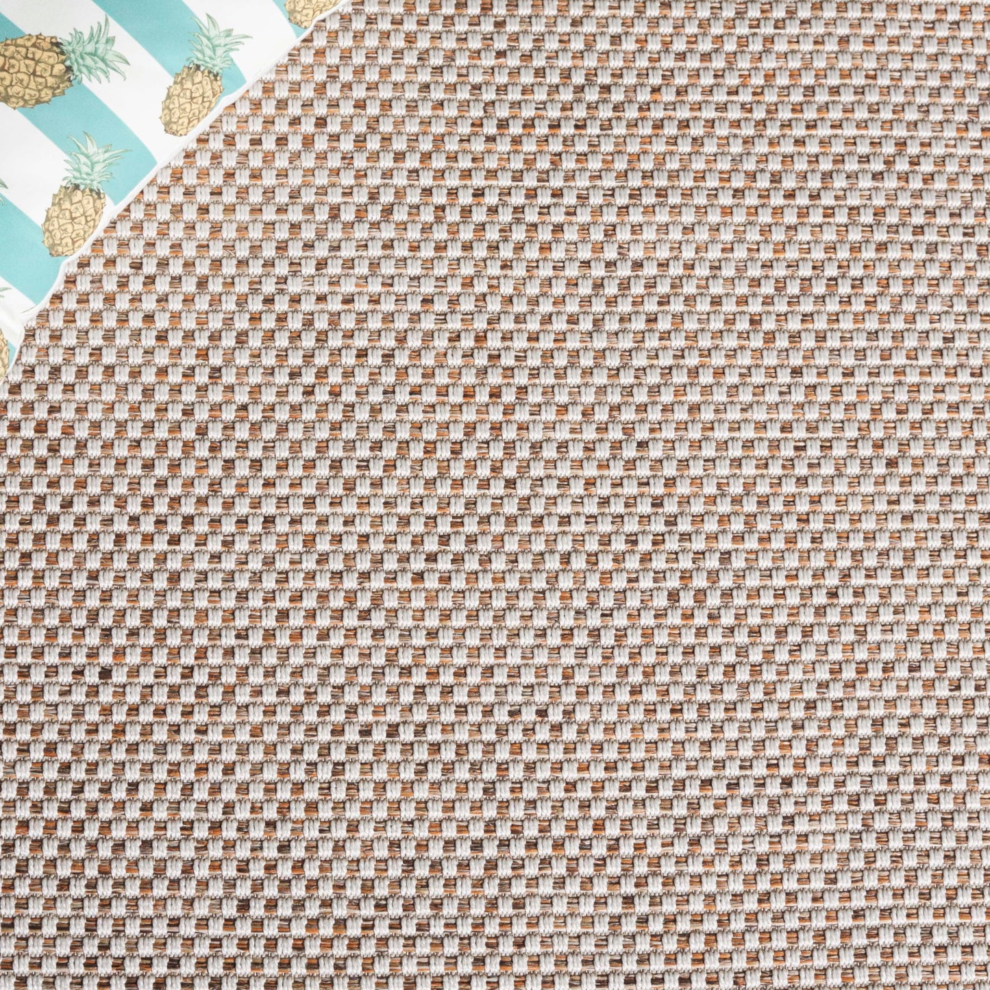 SAFAVIEH Washable Rug Outdoor Sisal All-Weather Collection - 4' x 6', Ivory & Orange, Non-Shedding & Easy to Clean, Ideal for Patio, Backyard, Mudroom (SAW644P)