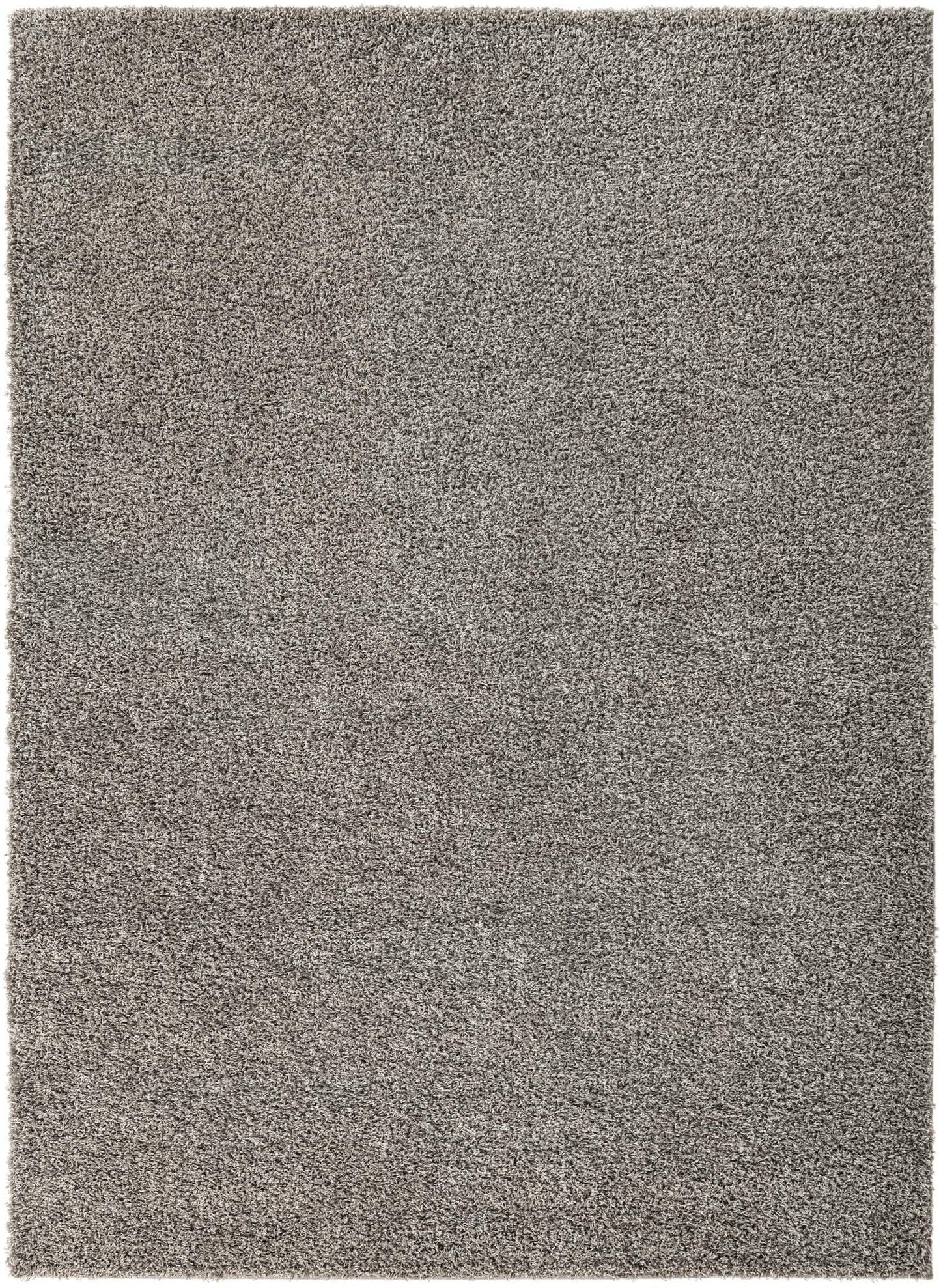 Rugs.com - Über Cozy Solid Shag Collection Rug – 8' x 11' Cloud Gray Shag Rug Perfect for Living Rooms, Large Dining Rooms, Open Floorplans