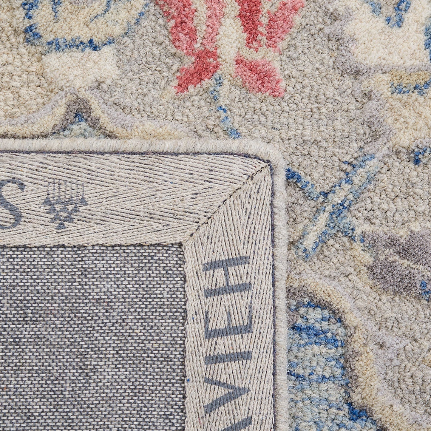 SAFAVIEH Glamour Collection 8' x 10' Ivory/Red GLM622A Handmade Premium Wool Area Rug