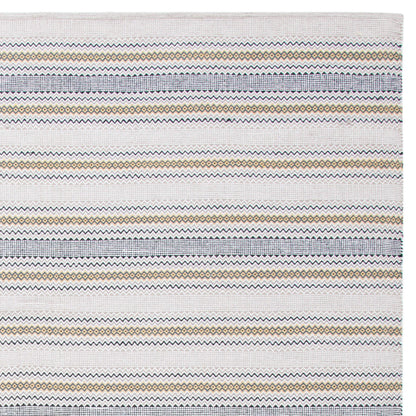 SAFAVIEH Area Rug 8x10 - Montauk Collection - Large - Blue & Beige, Handmade Cotton, Stripe Pattern, Ideal for Living Room, Bedroom, Office, Dining Space (MTK536M)