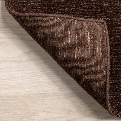 Rugs USA Speckled Wool-Blend Area Rug - 7'6" x 9'6" Area Rug Contemporary Truffle Brown for Living Room Bedroom Dining Room