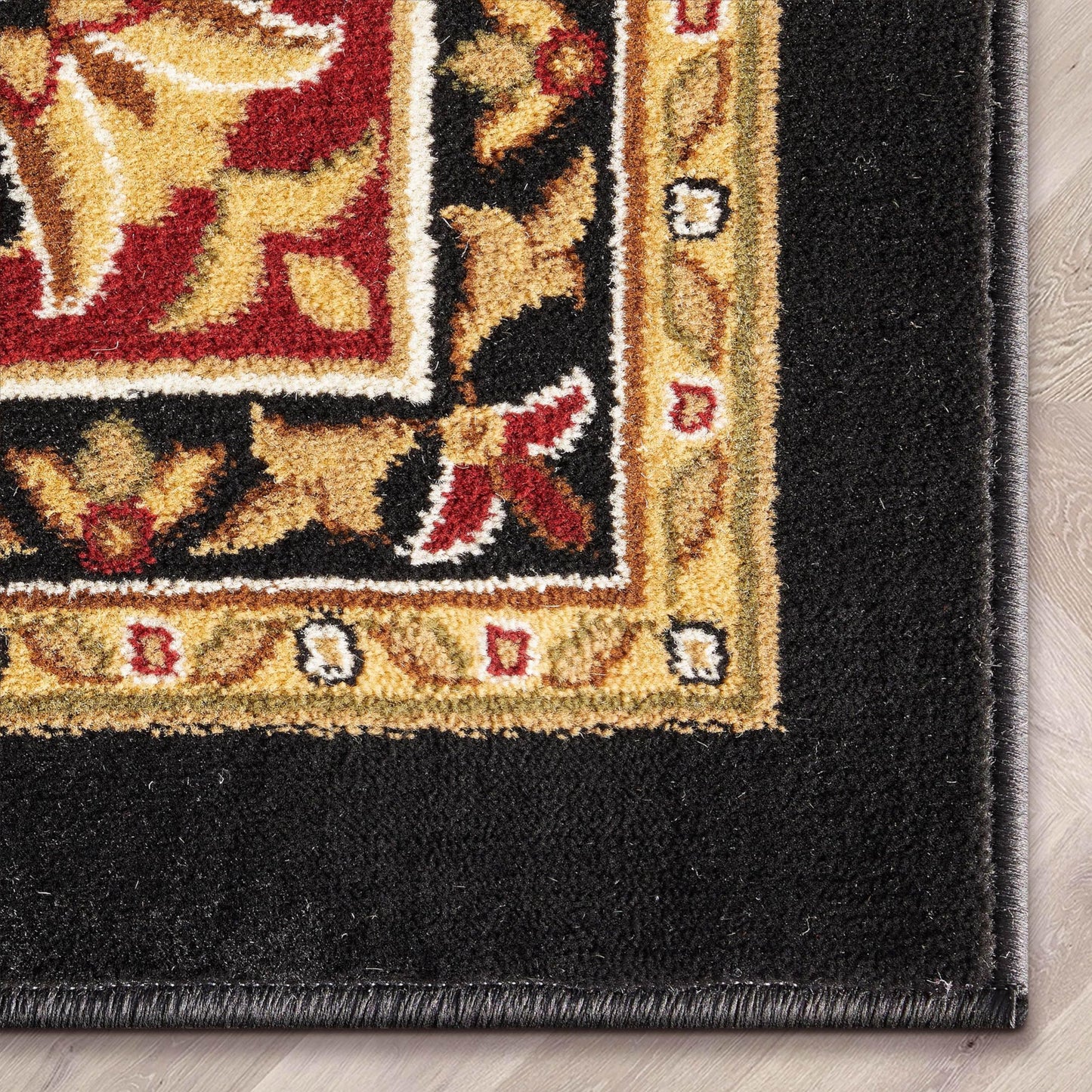 Well Woven Barclay Collection Medallion 5x7 Black Area Rug - for Living Room, Bedroom, and Dining Room