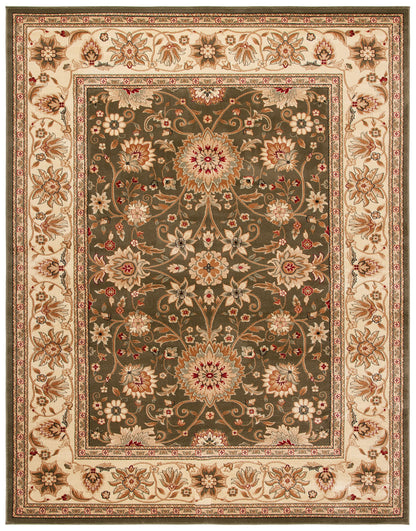 SAFAVIEH Lyndhurst Collection Area Rug - 9' x 12', Sage & Ivory, Traditional Oriental Design, Non-Shedding & Easy Care, Ideal for High Traffic Areas in Living Room, Bedroom (LNH212C)