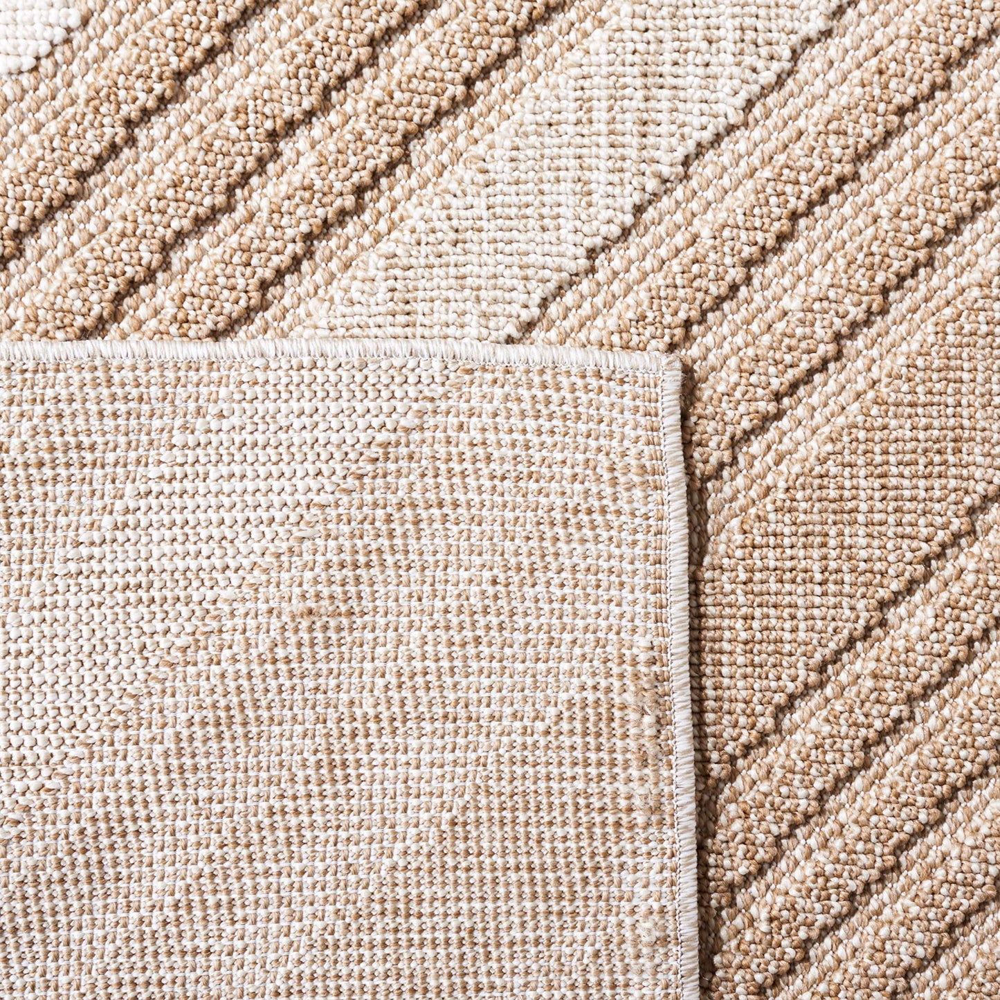 SAFAVIEH Washable Rug Outdoor Global Collection - 3' x 5', Beige & Light Beige, Non-Shedding & Easy to Clean, Ideal for Patio, Backyard, Mudroom (GLB220B)