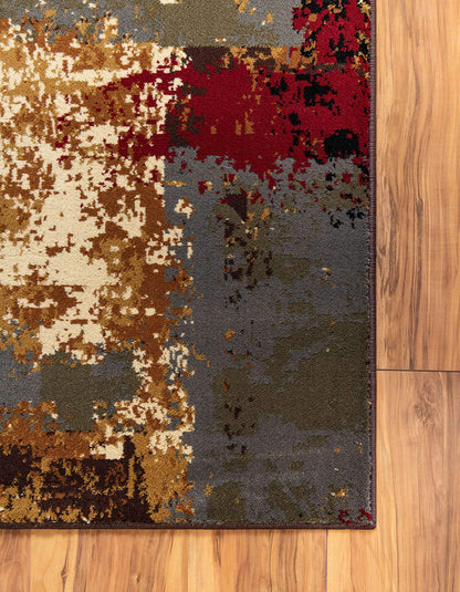 Unique Loom Barista Collection Area Rug - Catuai (7' 1" x 10' Rectangle, Multi/ Brown)