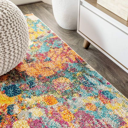 JONATHAN Y Modern Abstract Multi/Yellow Indoor Area Rug, 8x10, Contemporary POP, Transitional, Easy-Cleaning for Living Room, Bedroom, Kitchen, Pet Friendly, Non-Shedding (CTP108A-8)