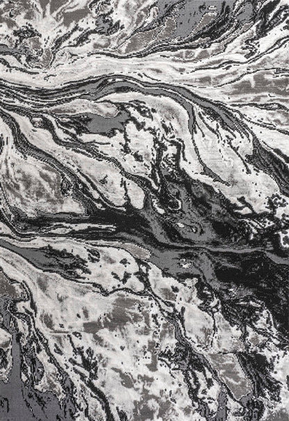 JONATHAN Y Swirl Marbled Black/Ivory Indoor Area Rug 4X6 ft, Abstract for Living Room, Bedroom, Kitchen, Office, Easy-Cleaning, High Traffic, Pet-Friendly, Non-Shedding SOR203E-4