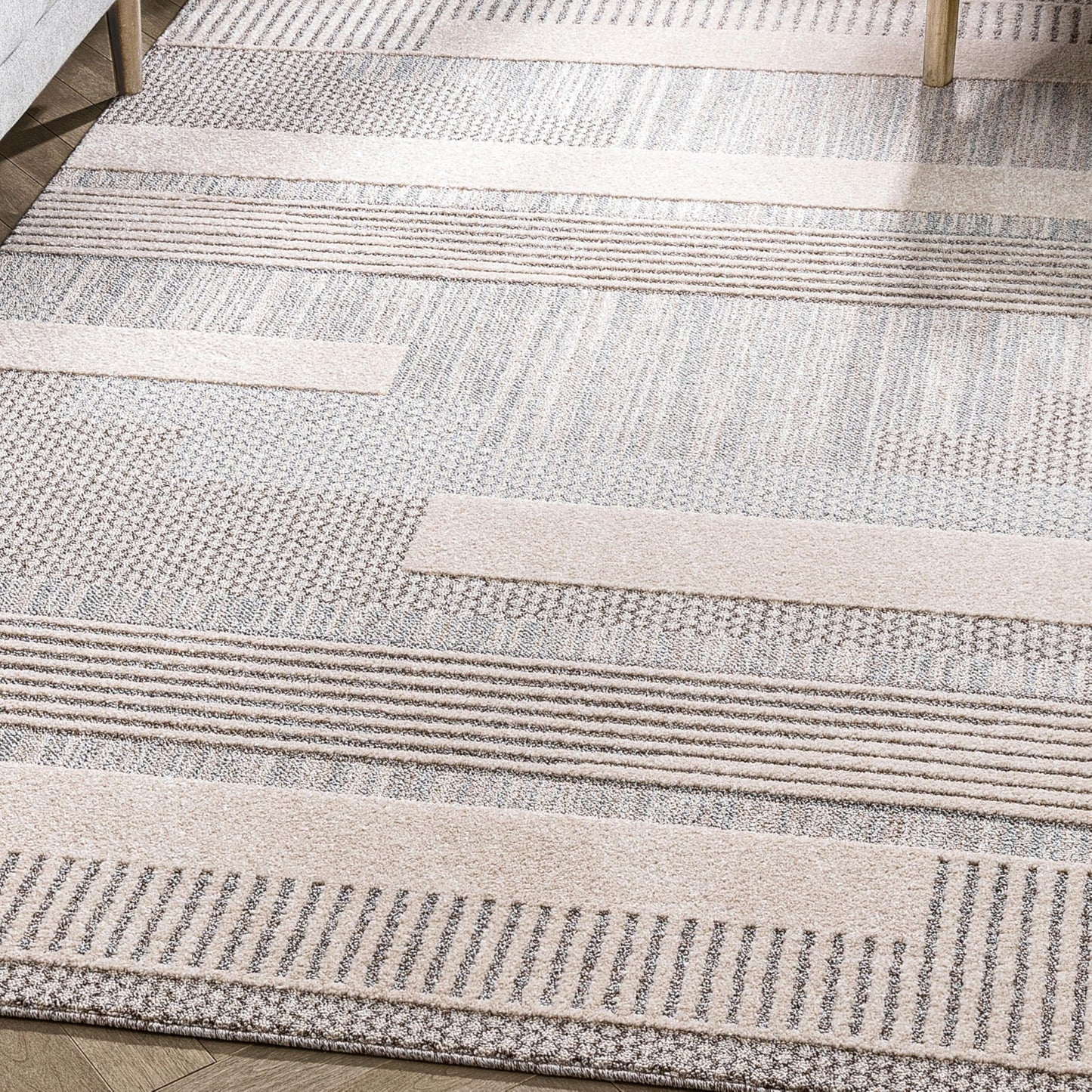 Well Woven Brer Beige Abstract Geometric Tribal Area Rug 3x5 (3'11" x 5'3")