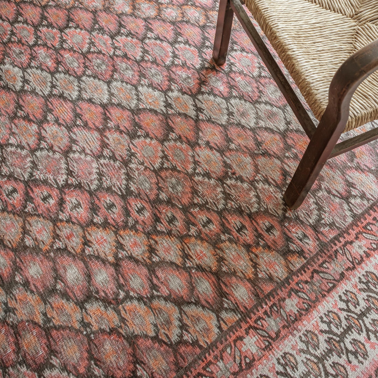 KNOTTING MATTERS Knot in Line 2’6” x 8’ Runner Rug – Warm Taupe & Clay Heritage Flatweave, Low-Pile – Easy Clean Runner Rug – Perfect for Hallway, Kitchen, Entryway – Pet & Kid Friendly