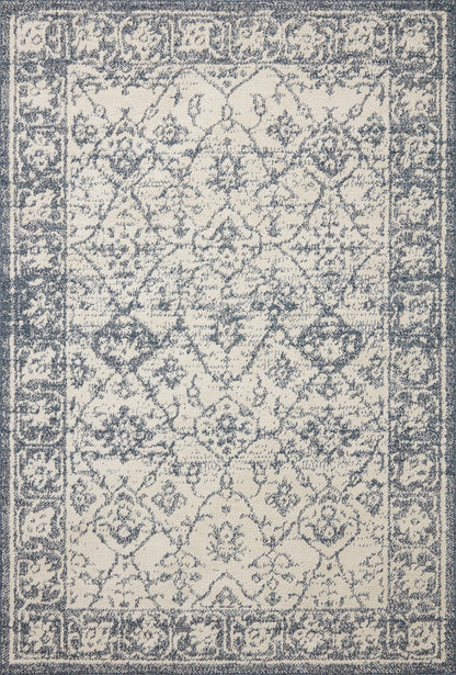 Loloi Magnolia Home by Joanna Gaines Gigi Collection GIG-02 Ivory/Blue 6'-7" x 9'-2" Area Rug