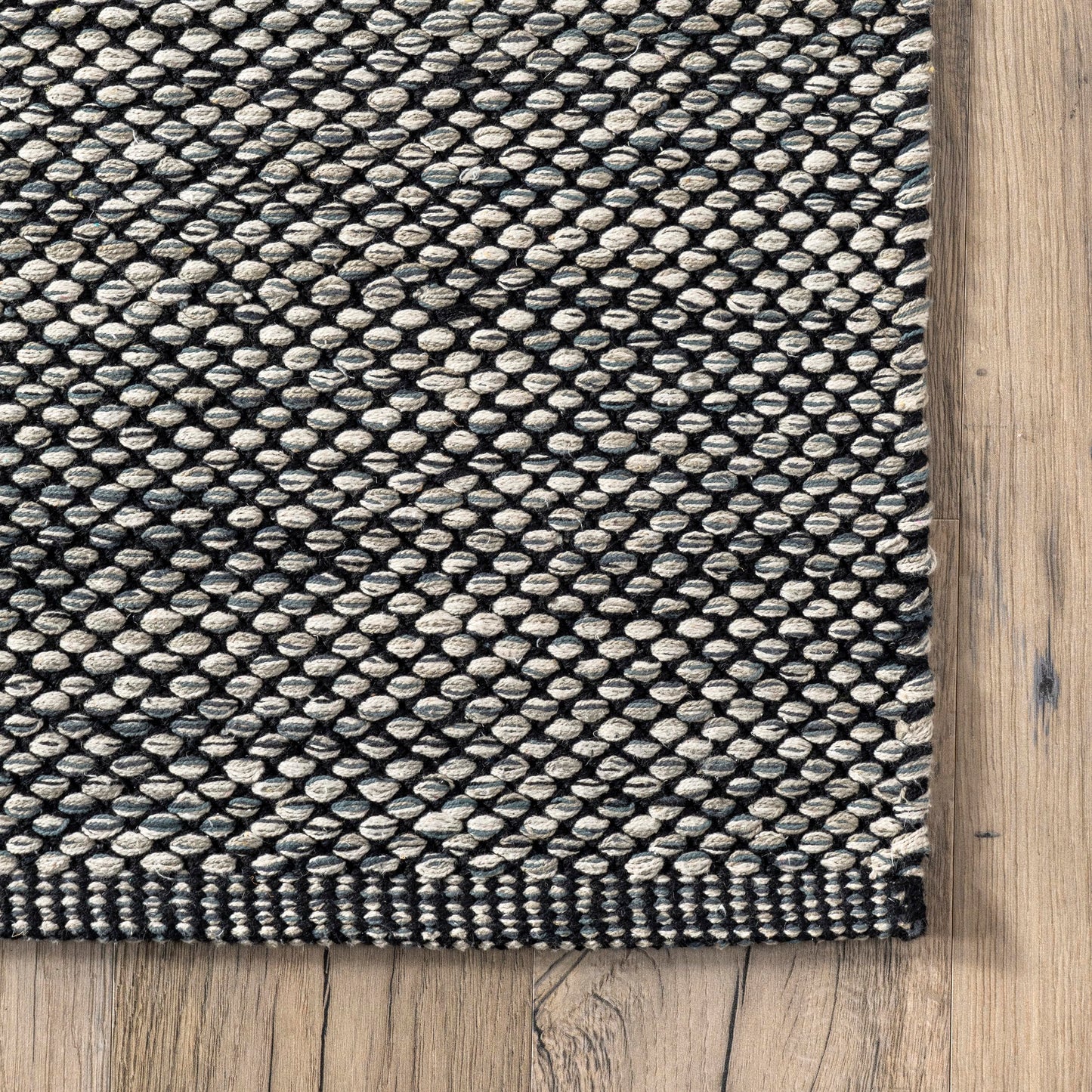 nuLOOM Alessi Solid Farmhouse Cotton Area Rug, 3x5, Grey