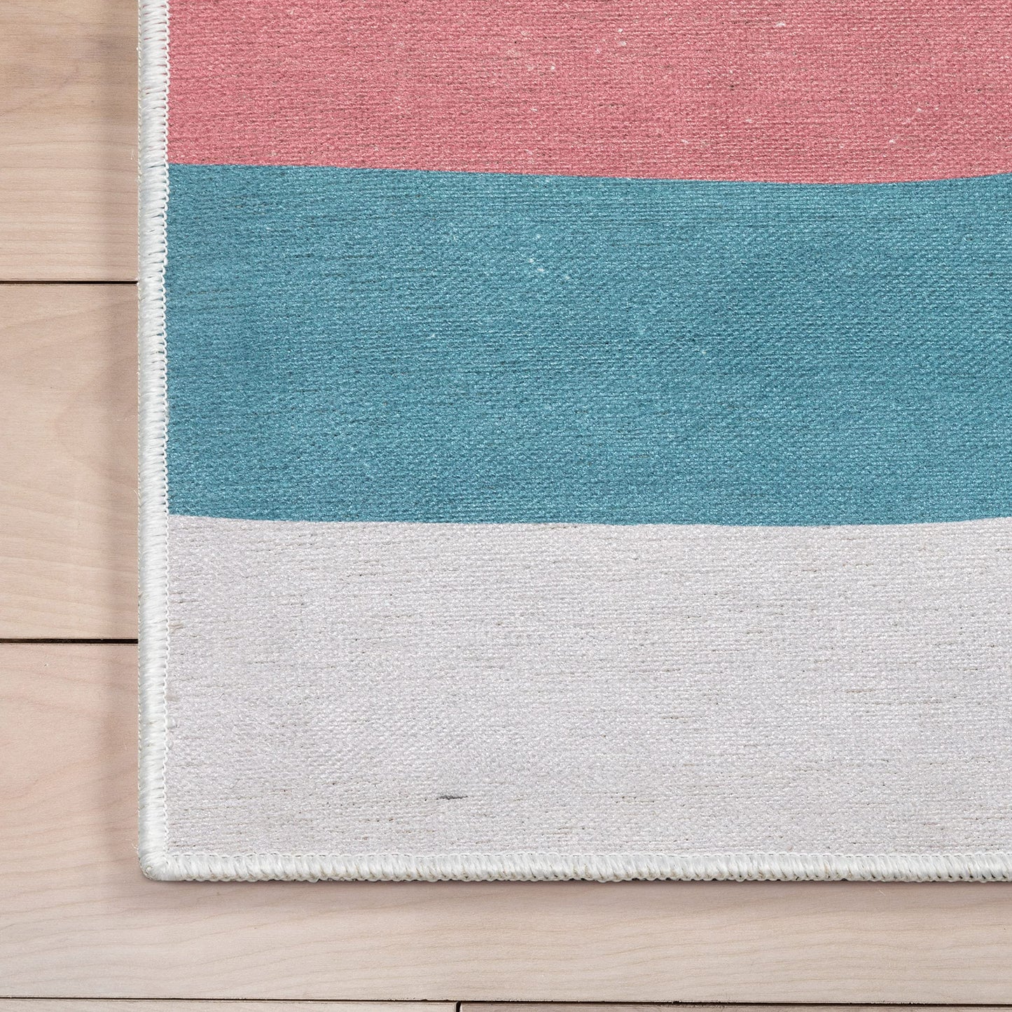 Well Woven Kids Rugs Kaleidoscope Rainbow 7'7" x 9'10" Multi Color Modern Distressed Flat-Weave Area Rug