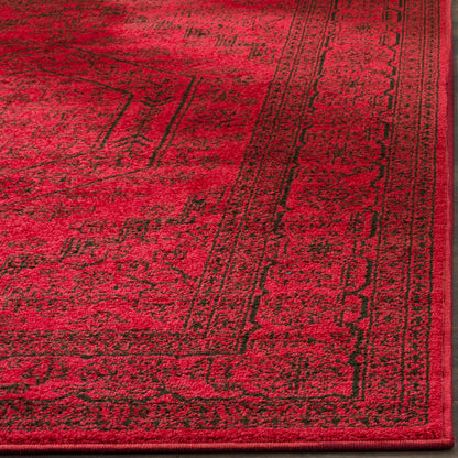 SAFAVIEH Adirondack Collection Area Rug - 6' Square, Red & Black, Oriental Medallion Design, Non-Shedding & Easy to Clean, Ideal for Living Room, Bedroom, Dining Space (ADR108F)