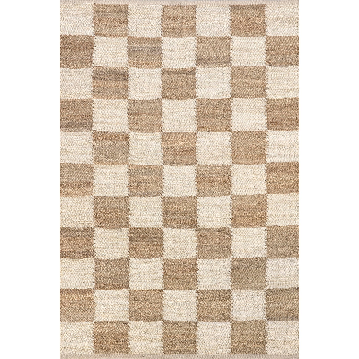 Nuloom Christana Ivory, 6' x 9', Handmade, Jute & Cotton, Soft and Textured, High Traffic, Stain Resistant, Easy Clean, Durable Area Rug for Bedroom, Living Room, Dining Space, Den, Foyer