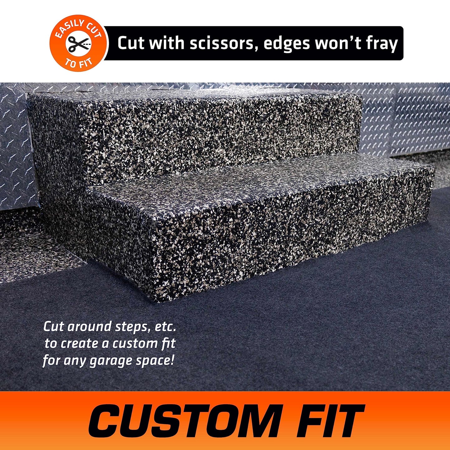 Armor All Garage Floor Runner Mat, (216" x 30"), Protects Surfaces, Transforms Garage, Absorbent, Waterproof, Durable, Trimmable (USA Made) (Charcoal)