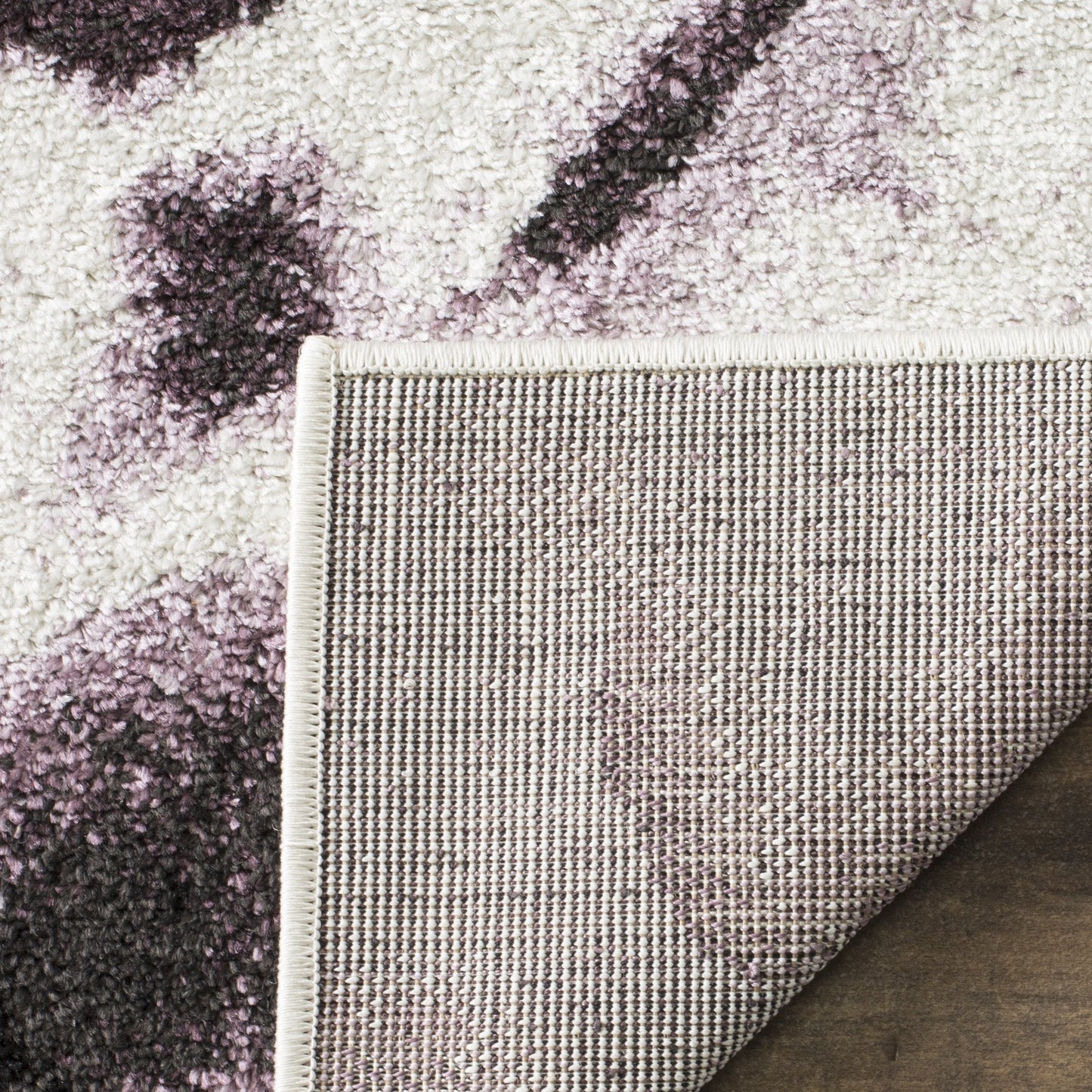 SAFAVIEH Area Rug 8x10 - Adirondack Collection - Large - Ivory & Purple, Floral Watercolor Design, Non-Shedding & Easy Cleaning, Ideal for Living Room, Bedroom, Office, Dining Space (ADR127L)