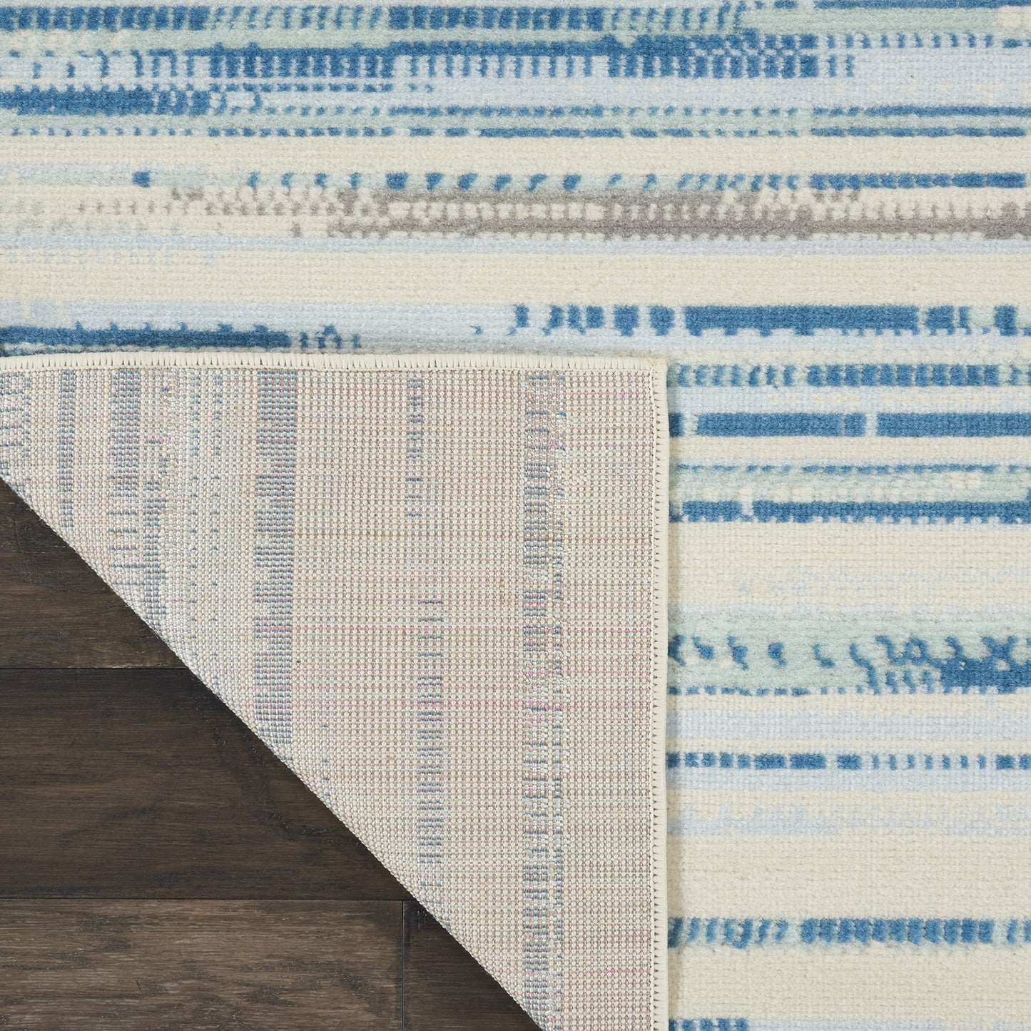 Nourison Home Jubilant Blue 8'6" x 12' Area Rug - Easy Clean, Non Shedding, Bed Room, Living Room, Dining Room, Kitchen (9' x 12')