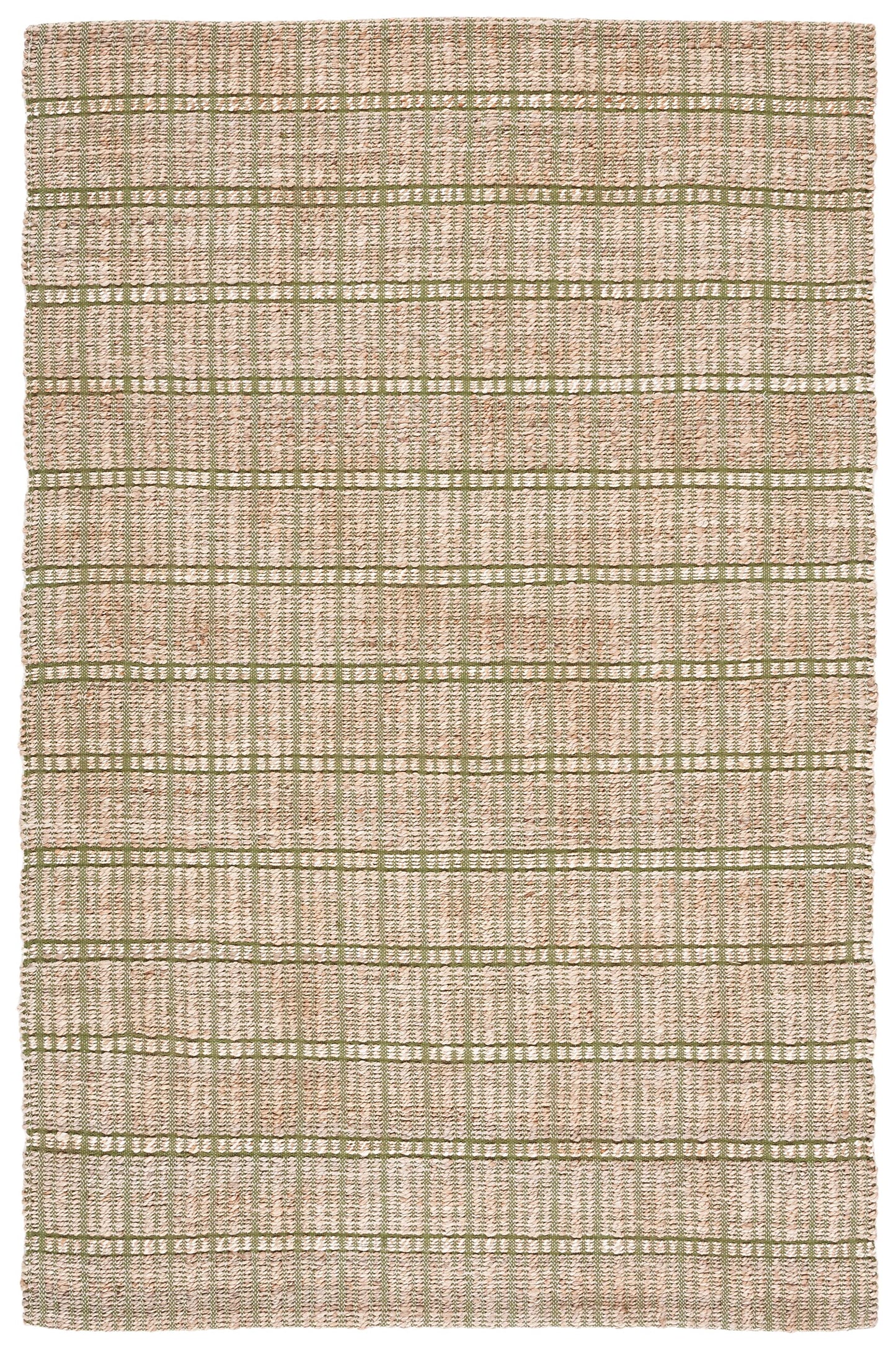 SAFAVIEH Natural Fiber Collection Accent Rug - 4' x 6', Green & Natural, Handmade Boho Stripe Farmhouse Rustic Jute & Cotton, Ideal for High Traffic Areas in Entryway, Living Room, Bedroom (NFB656Y)