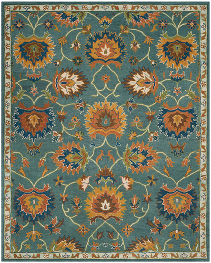 SAFAVIEH Heritage Collection Area Rug - 6' x 9', Light Blue, Handmade Traditional Oriental Wool, Ideal for High Traffic Areas in Living Room, Bedroom (HG651A)