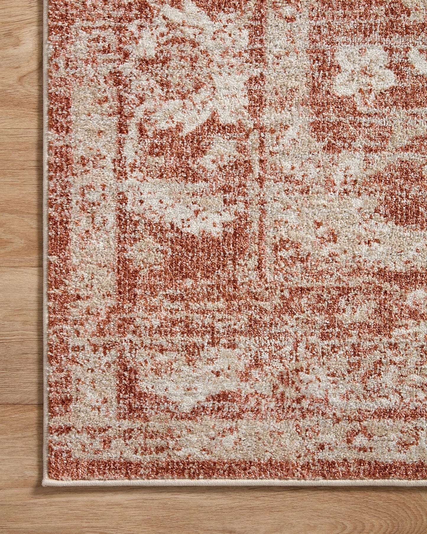 Loloi Odette Collection ODT-03 Rust/Ivory 5'-3" x 7'-9" Area Rug