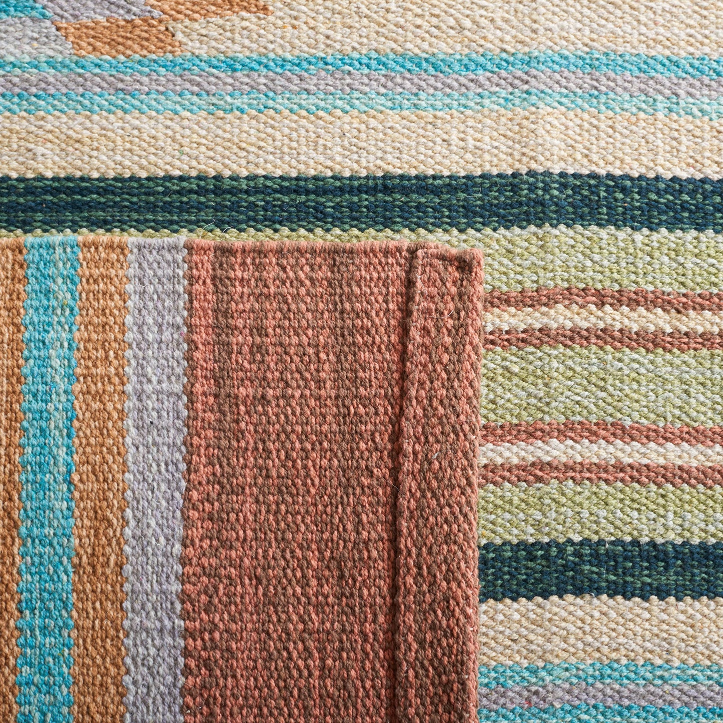 SAFAVIEH Cotton Kilim Collection Area Rug - 5' x 8', Brown & Ivory, Handmade Southwestern Boho Tribal Cotton, Ideal for High Traffic Areas in Living Room, Bedroom (KLC301T)