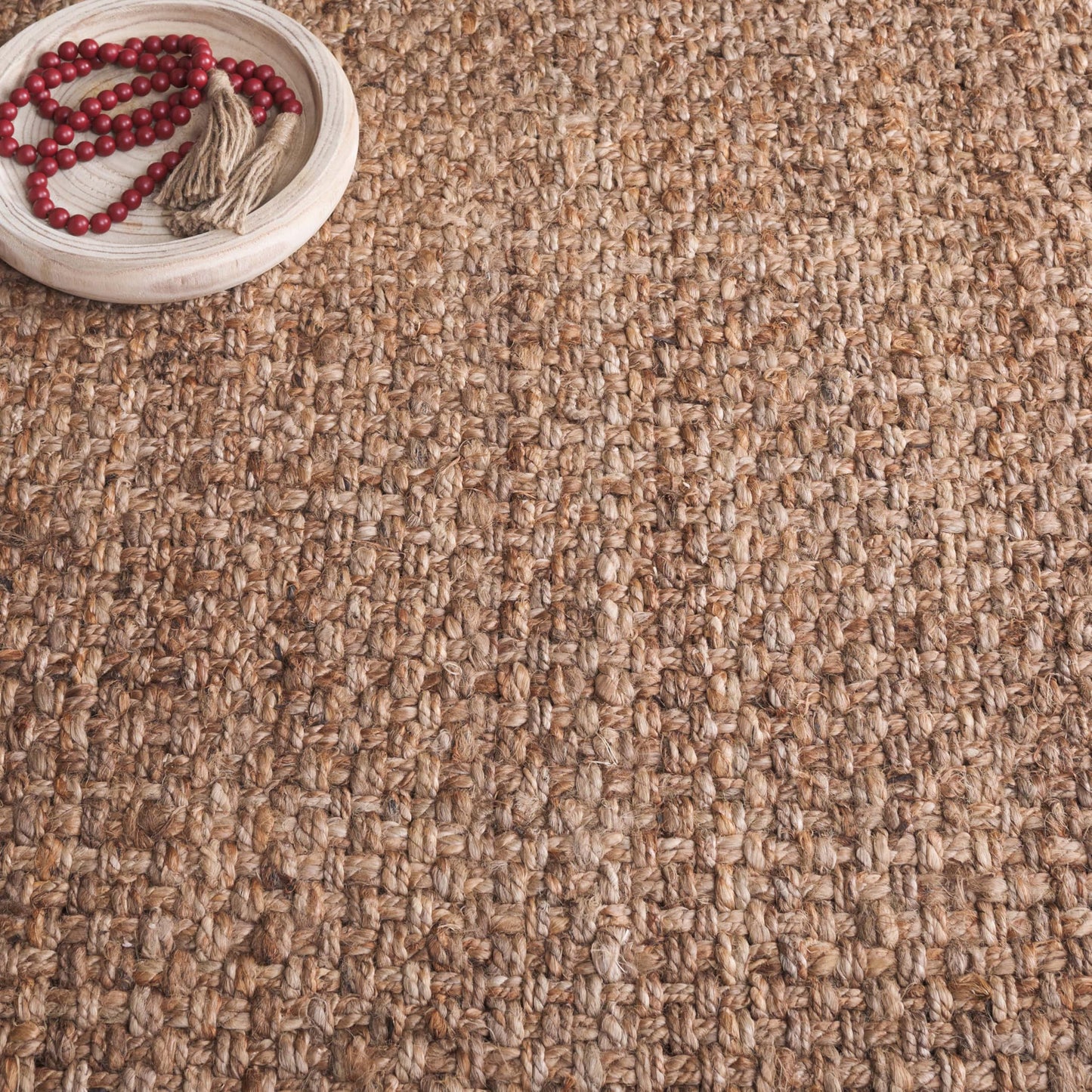 SAFAVIEH Natural Fiber Collection Area Rug - 5' x 8', Natural, Handmade Tassel Jute, Ideal for High Traffic Areas in Living Room, Bedroom (NF467A)