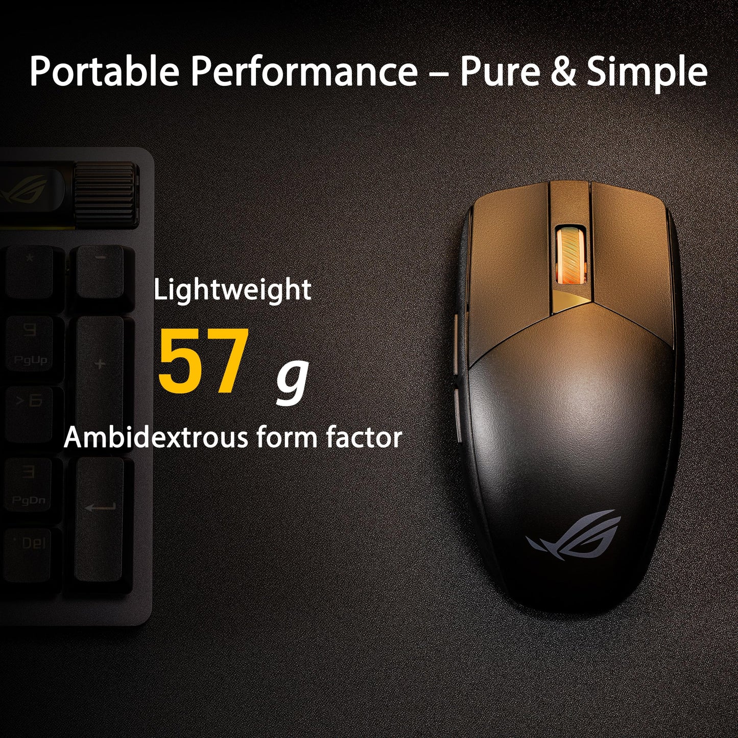 ASUS ROG Strix Impact III Wireless Gaming Mouse, 57 G Lightweight, 36K DPI Sensor, Bluetooth & 2,4GHz RF, ROG SpeedNova, Up to 618hrs Battery Life, Replaceable Switches, ROG Omni Receiver, Black