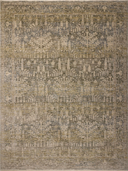 Loloi Magnolia Home by Joanna Gaines Junie Collection JUE-02 Moss/Natural 6'-7" x 9'-10", .38" Pile Height, Area Rug