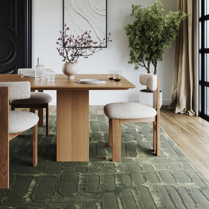 nuLOOM Belen Forest Green, 4' x 6', Abstract, Recycled Polyester, Soft and Smooth, High Traffic, Stain Resistant, Easy Clean, Durable Washable Area Rug for Bedroom, Living Room, Dining, Foyer
