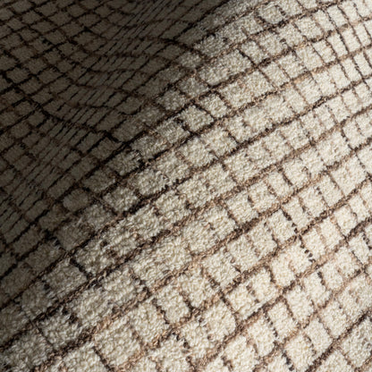 Rugs USA Melrose Cream, 7'6" x 9'6", Handmade, Checked, Wool, Soft and Cozy, High Traffic, Stain Resistant, Easy Clean, Durable Area Rug for Bedroom, Living Room, Dining, Den, Entryway
