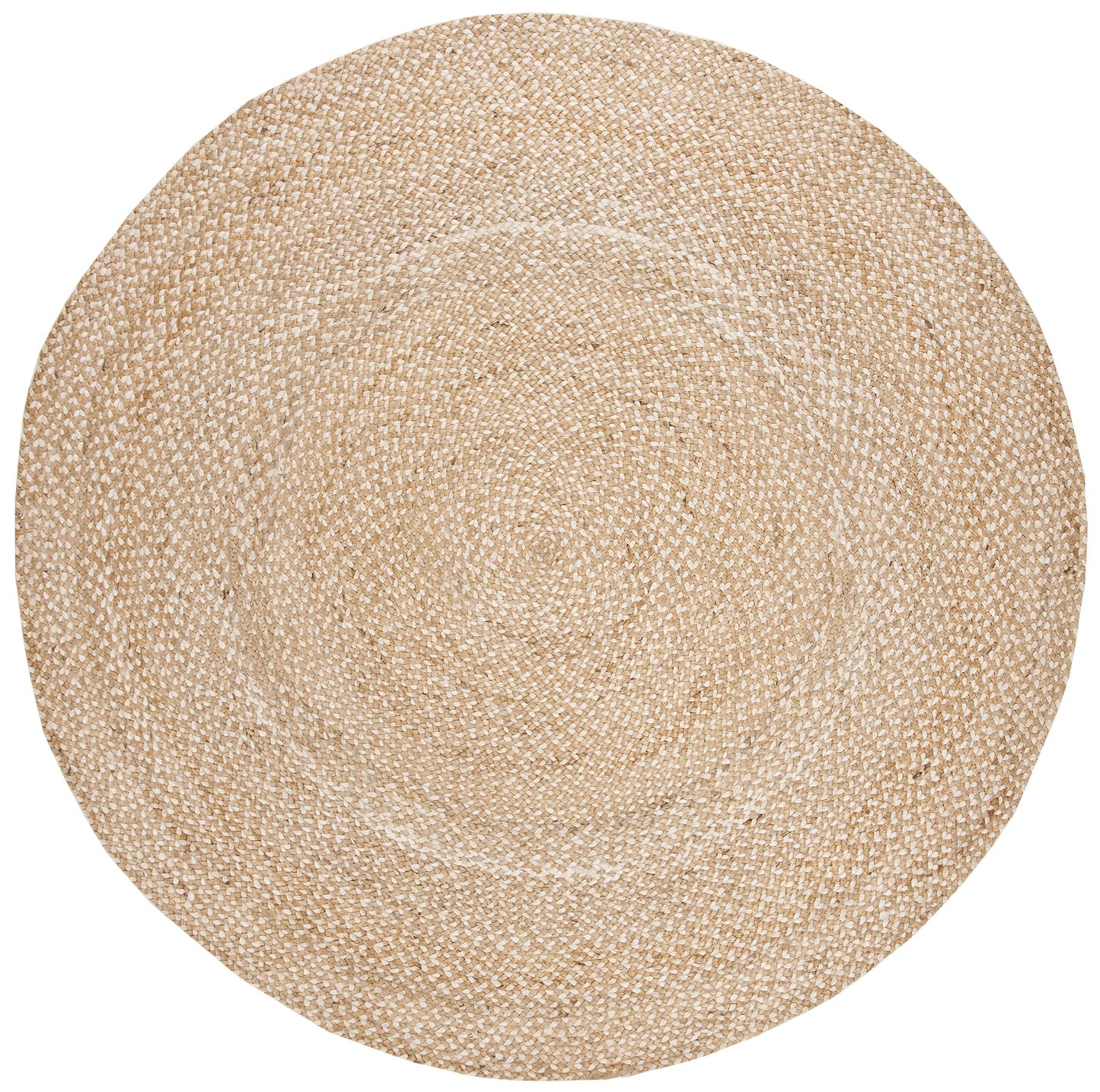 SAFAVIEH Round Rug 12' - Natural Fiber Collection - Natural & Ivory, Handmade Jute, Braided Design, Ideal for Living Room, Bedroom, Dining Space (NF804B)