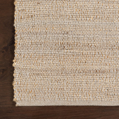 nuLOOM 2'6" x 10' Elfriede Jute & Cotton Hand Woven Area Rug, Natural, Solid Rustic Farmhouse Style, Weaved Design, Natural Fiber, For Bedroom, Living Room, Dining Room, Hallway, Office, Entryway
