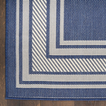 Nourison Home Horizon Indoor/Outdoor Navy 3' x 5' Area Rug - Easy Clean, Non Shedding, Bed Room, Living Room, Dining Room, Kitchen (3' x 5')
