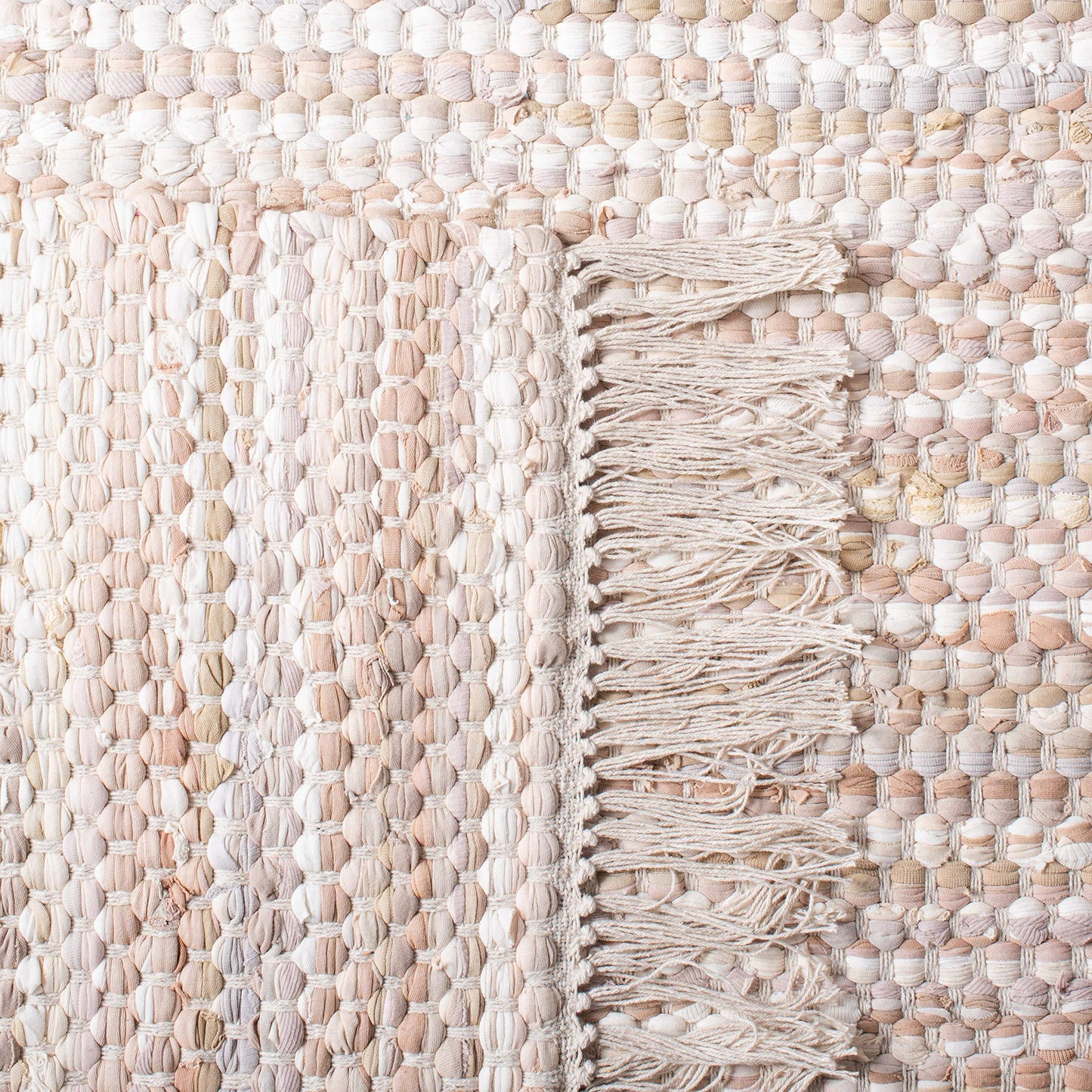 SAFAVIEH Montauk Collection Area Rug - 5' x 8', Beige, Handmade Flat Weave Cotton, Ideal for High Traffic Areas in Living Room, Bedroom (MTK251B)